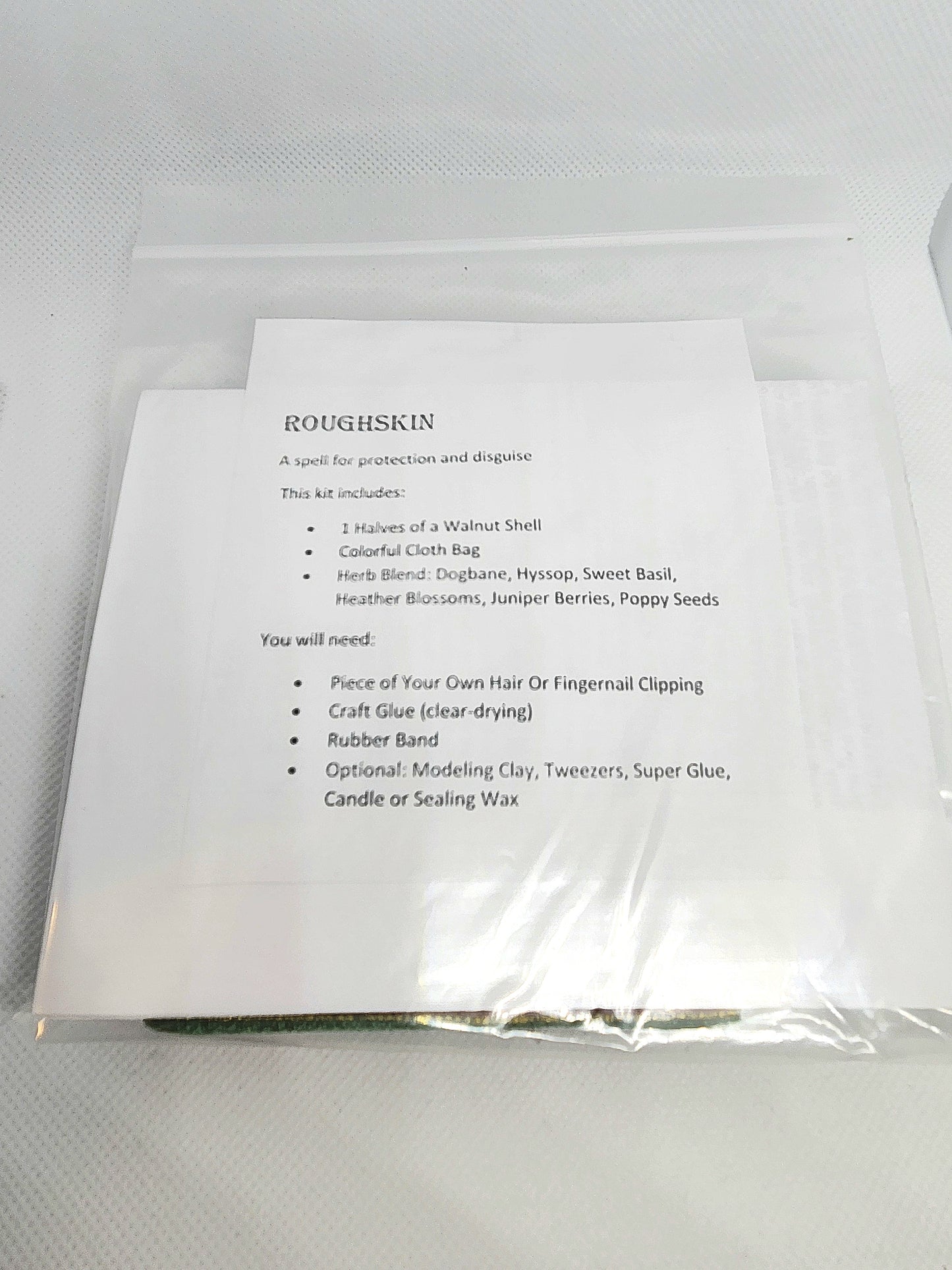 "Roughskin" Protection Glamour Spell Kit