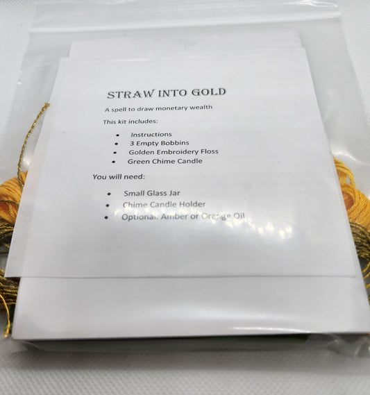 "Straw Into Gold" Money-Drawing Spell Kit