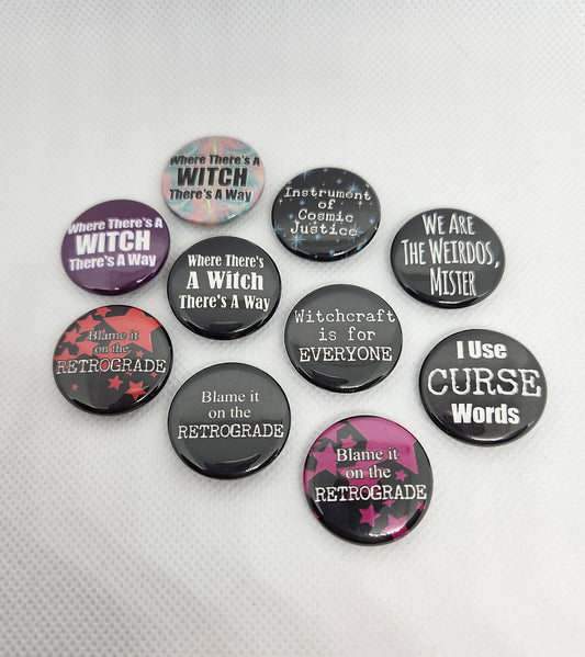 Witchcraft Pinback Buttons
