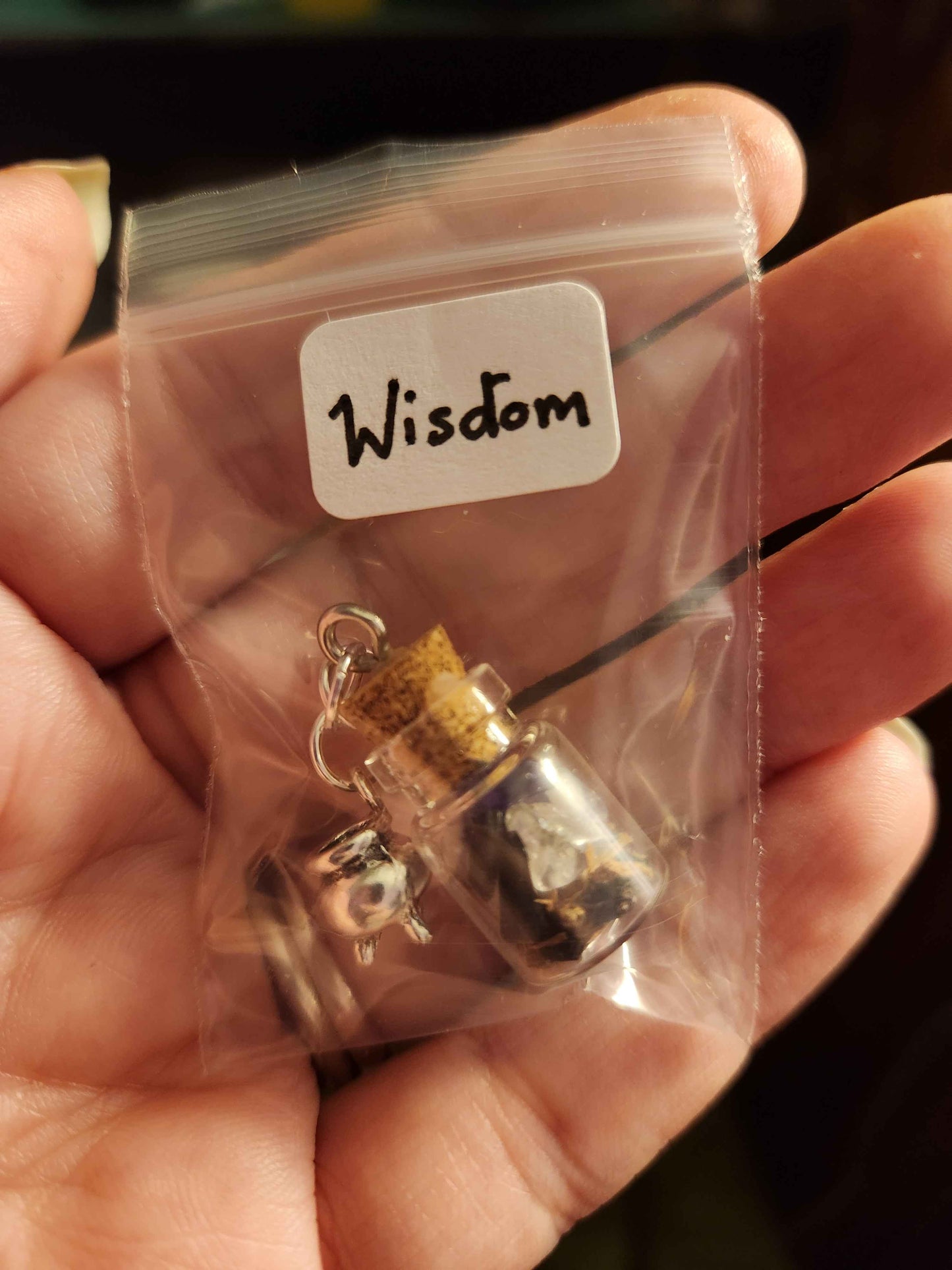 Wisdom Mini Bottle Charm