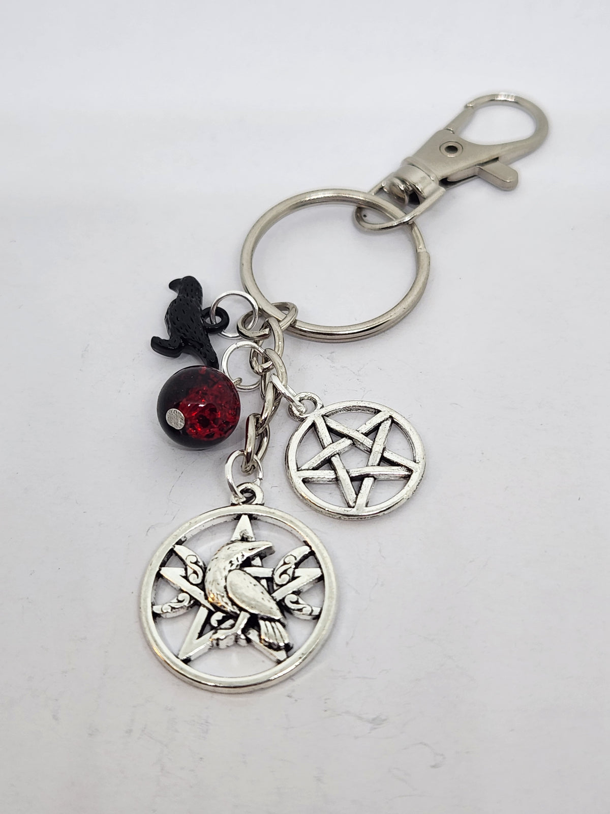 Corvid Witch Keychain