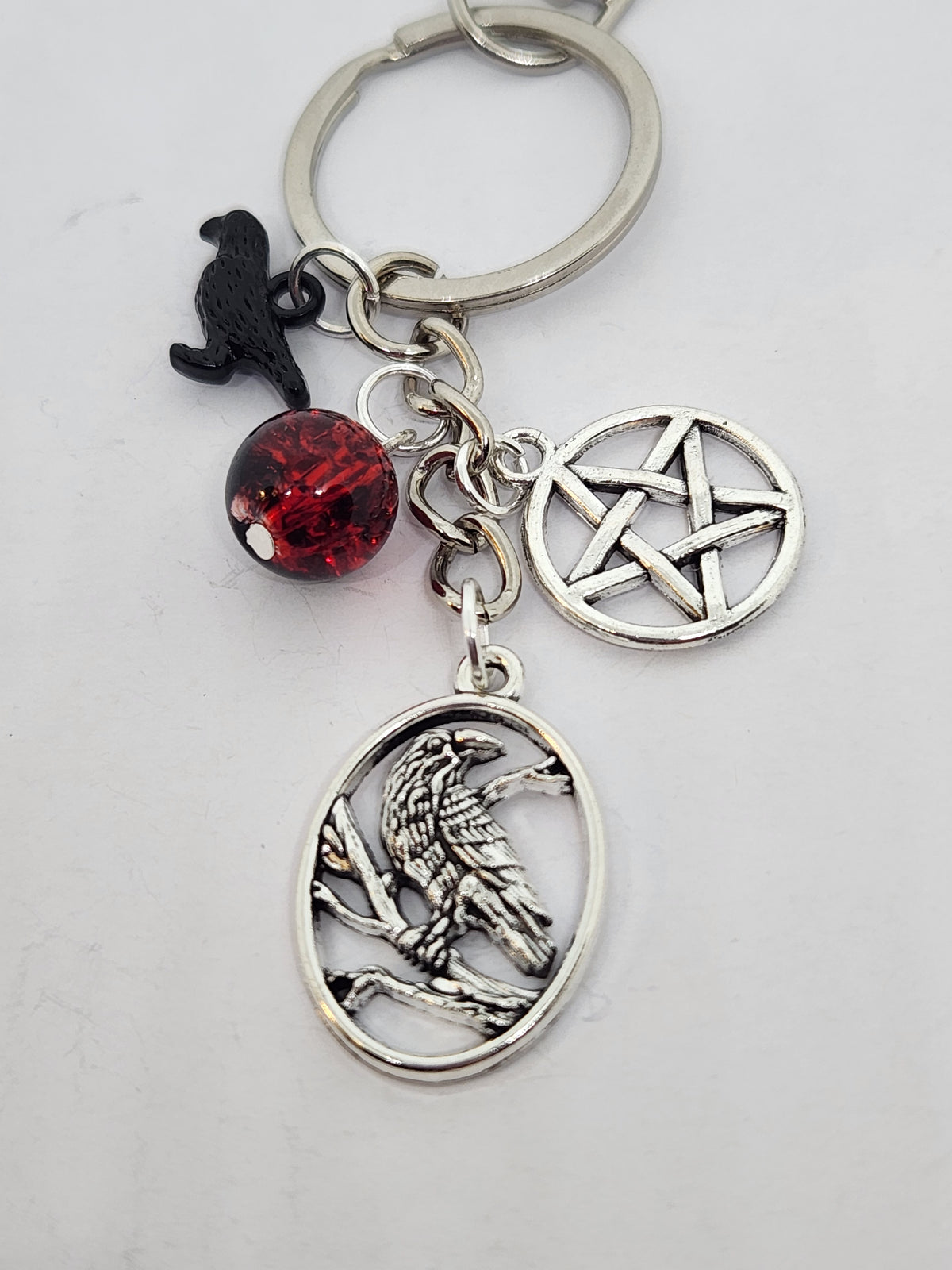 Corvid Witch Keychain