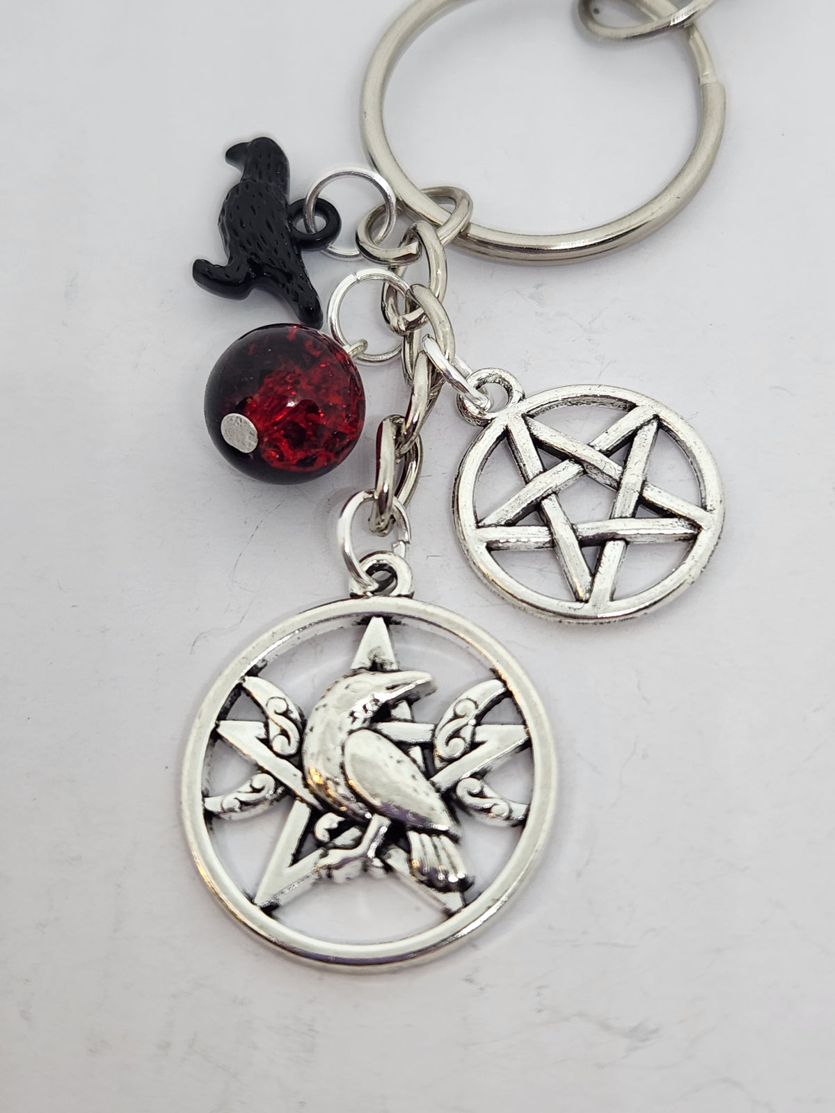 Corvid Witch Keychain